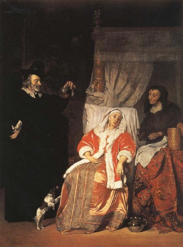 Gabriel Metsu Visit of the Physician oil painting image
